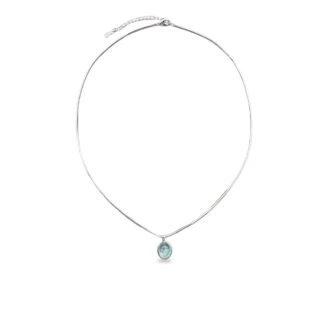 aqua light crystal necklace