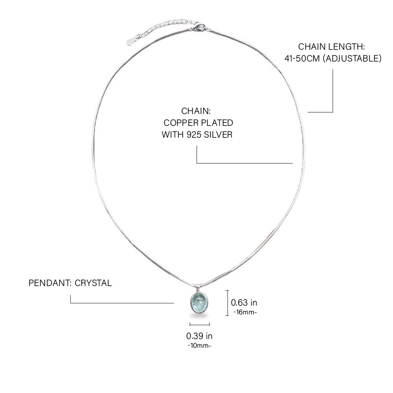 Aqua Light Crystal Necklace 3 aqua light crystal necklace