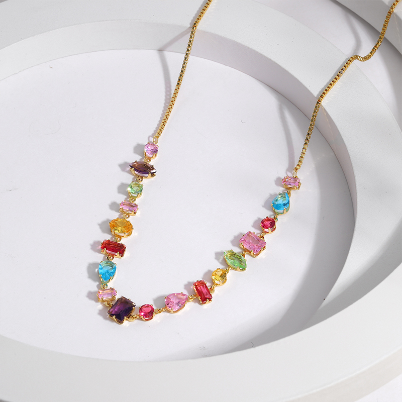 Chroma Cascade Gemstone Necklace 2 chroma cascade gemstone necklace