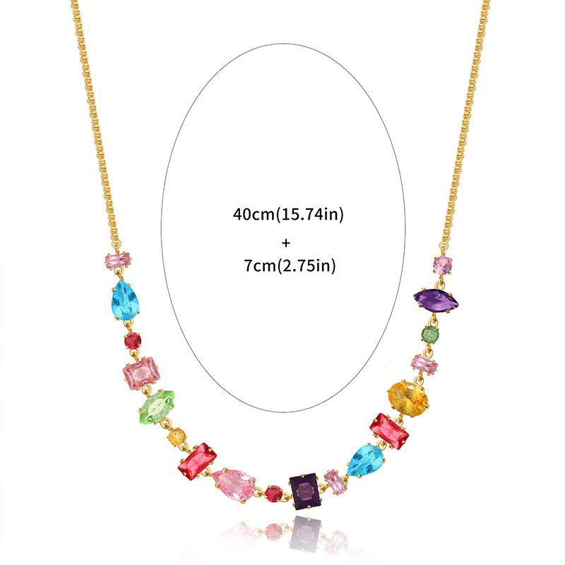 Chroma Cascade Gemstone Necklace 3 chroma cascade gemstone necklace