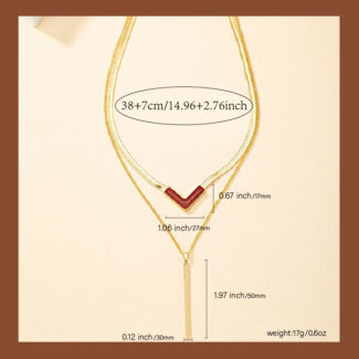 sleek v bar necklace