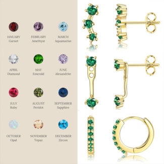 birthstone glow earring set