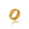 Braided Bloom Adjustable Ring – Gold Plated Brass with Cubic Zirconia 17 braided bloom adjustable ring – gold plated brass with cubic zirconia