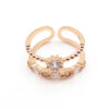 Duo Rose Zirconia Ring 5 duo rose zirconia ring