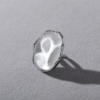 ellipsis collection： luna oval stone studs