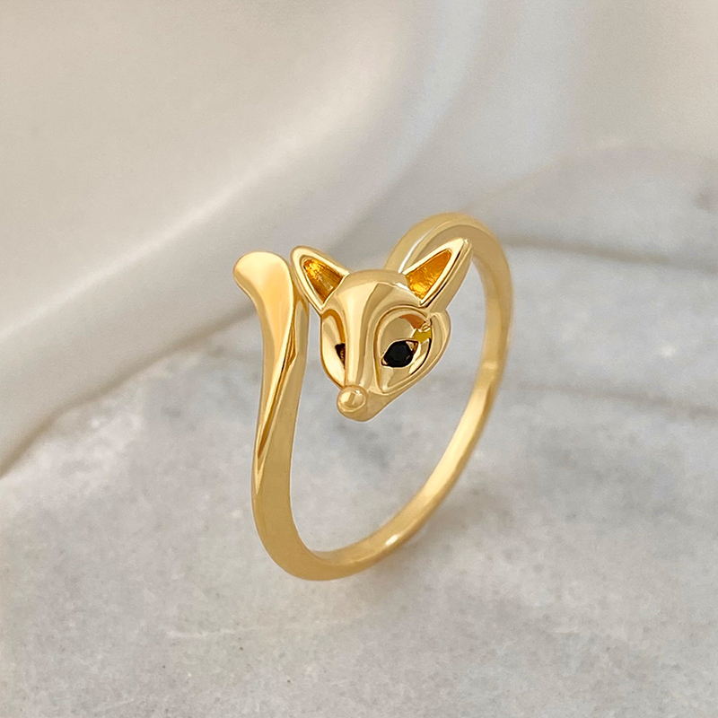 Fox Tail Gold Plated Ring 4 fox tail gold plated ring