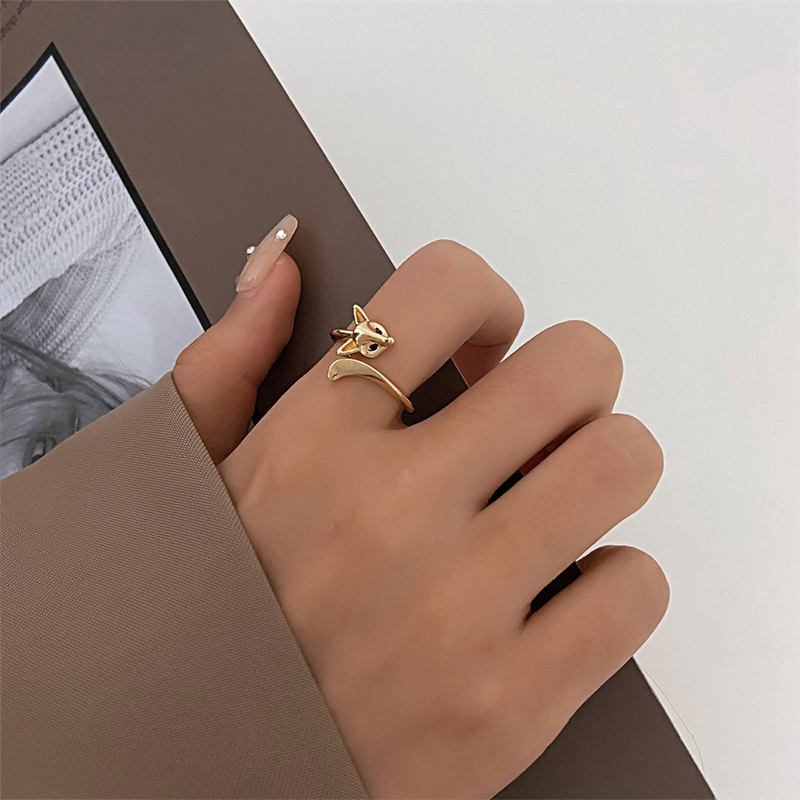 Fox Tail Gold Plated Ring 10 fox tail gold plated ring