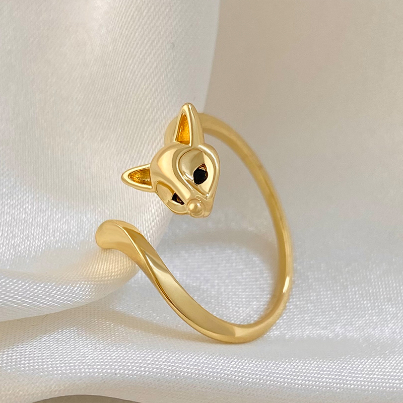 Fox Tail Gold Plated Ring 5 fox tail gold plated ring