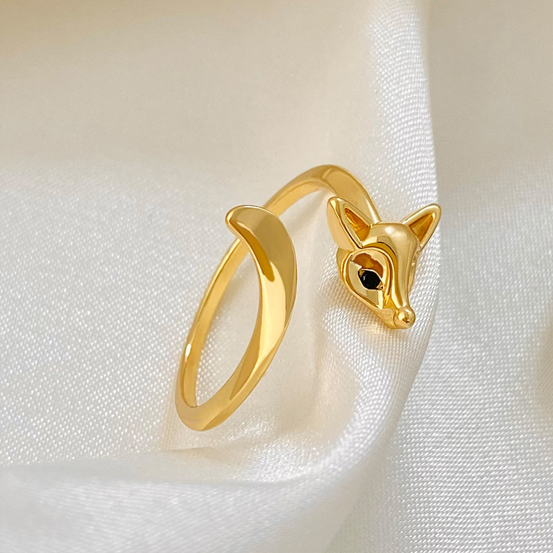 Fox Tail Gold Plated Ring 7 fox tail gold plated ring