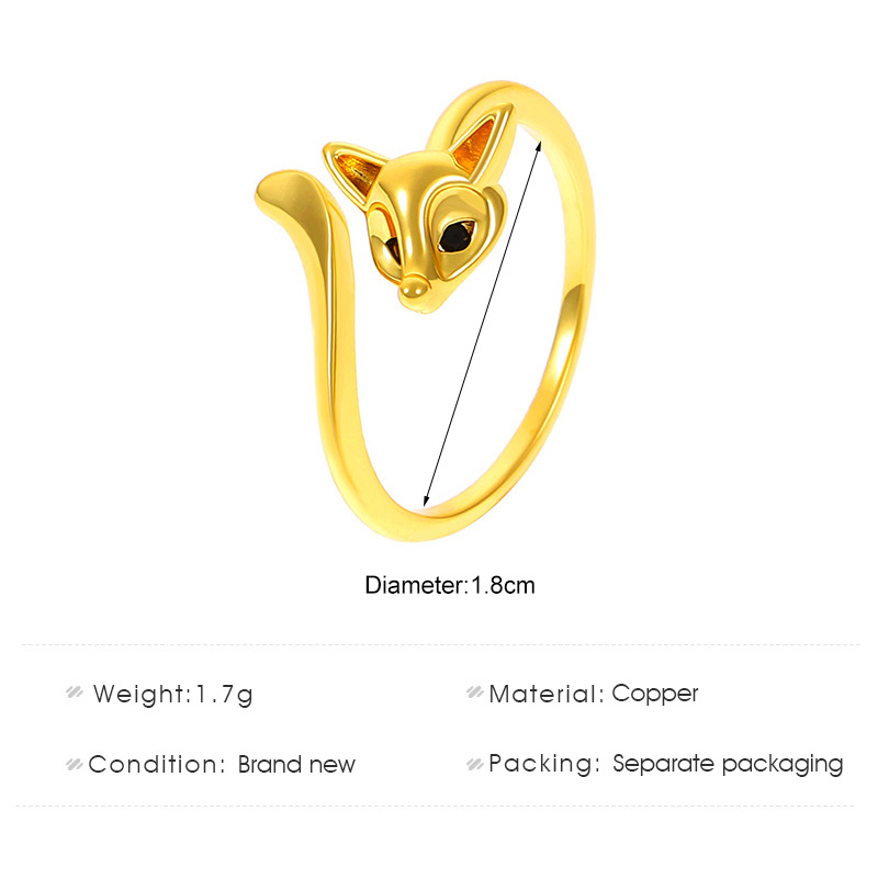 Fox Tail Gold Plated Ring 3 fox tail gold plated ring