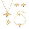 Gold Tone Titanium Bee Jewelry Set 4 gold tone titanium bee jewelry set