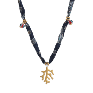 nautical muse layered necklace blue coral​