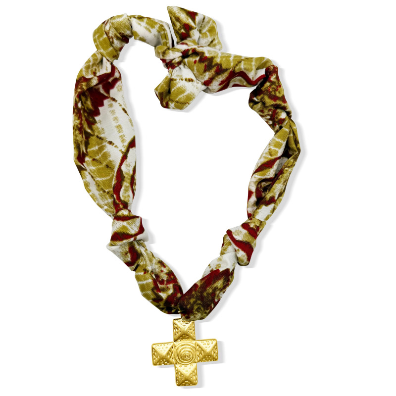 Vintage Heart & Star Bib Necklace - Bow Scarf Choker Collar 3 Vintage Heart & Star Bib Necklace - Bow Scarf Choker Collar - Image 3