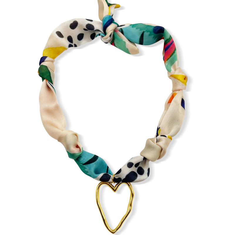 Vintage Heart & Star Bib Necklace - Bow Scarf Choker Collar 13 Vintage Heart & Star Bib Necklace - Bow Scarf Choker Collar - Image 13