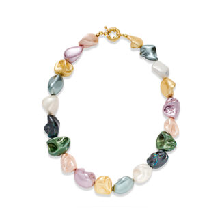 baroque shell pearl necklace – irregular beads statement choker