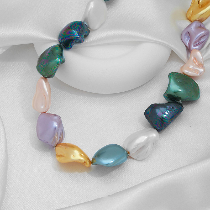 Baroque Shell Pearl Necklace – Irregular Beads Statement Choker 6 baroque shell pearl necklace – irregular beads statement choker