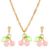 Cherry Jewelry Set – Timeless Minimalist NecklaceEarrings​Bracelet​​ 6